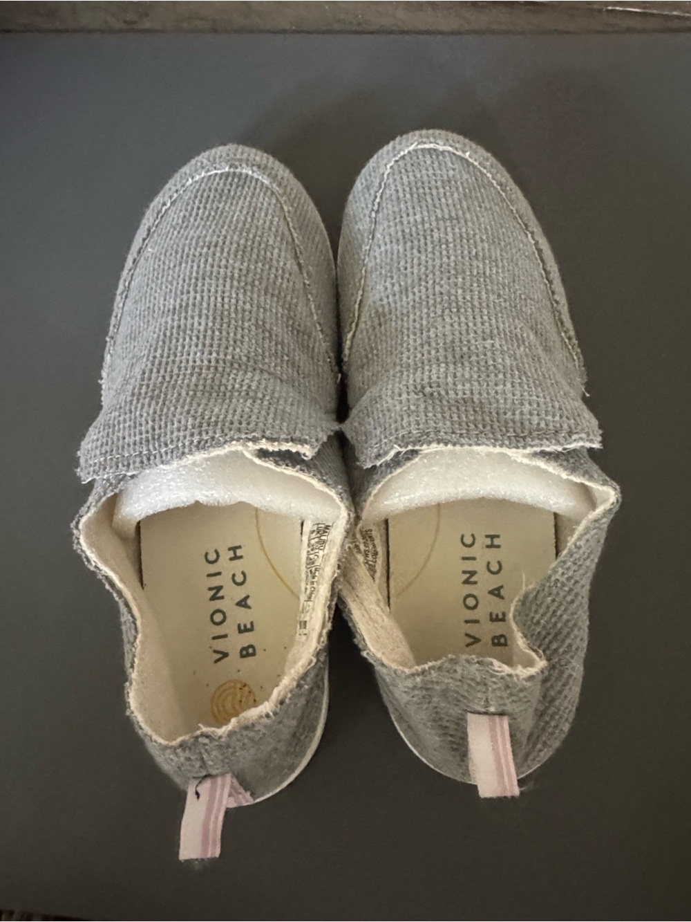 Vionic Beach Casual Waffle knit Slip-On Shoes - Light Gray